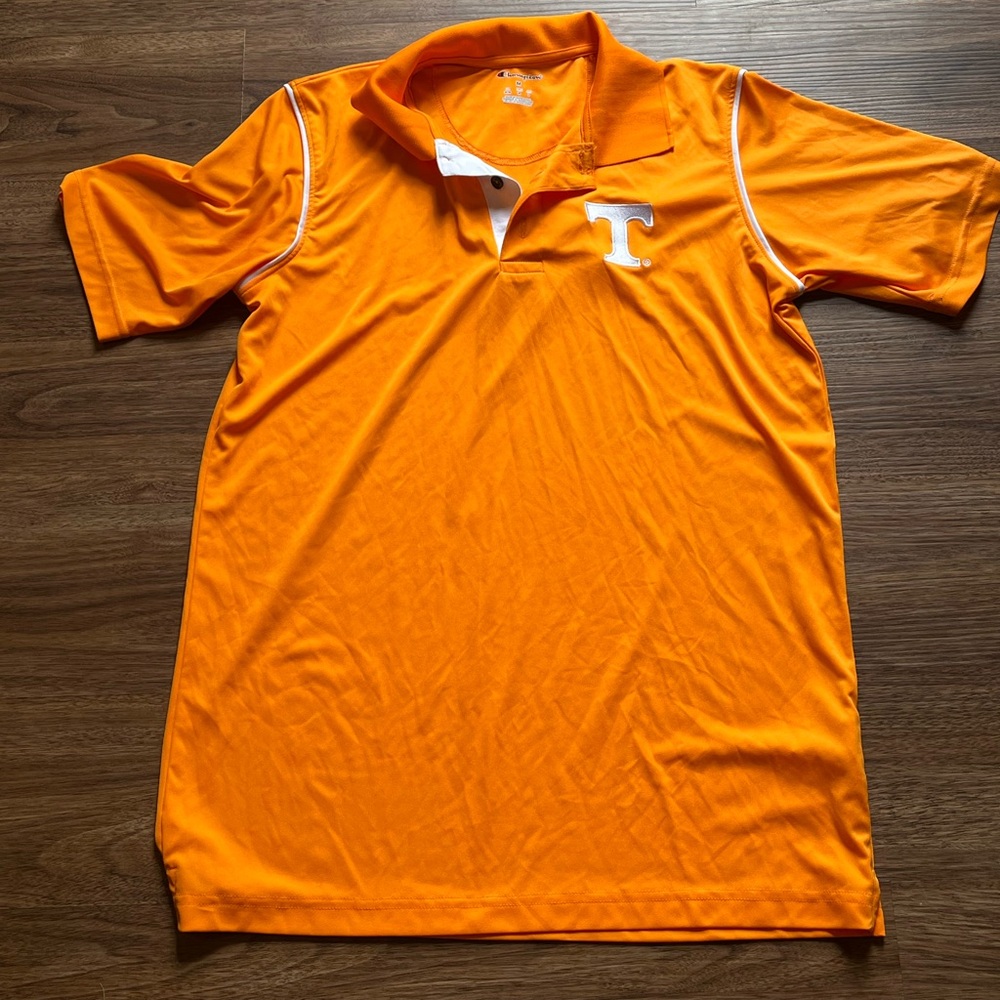 Men's Champion Tennessee Volunteers Logo Breathable Polo Shirt Orange Medium
